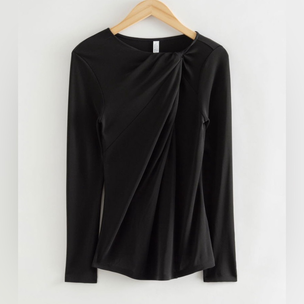 NWT & Other Stories Draped Twist Front Top